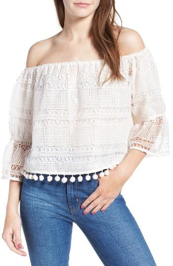 Women's Tularosa Alexa Off The Shoulder Lace Top - White