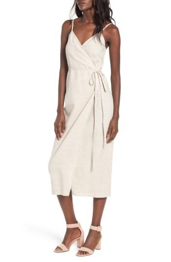Women's Wayf Wrap Midi Dress - Beige