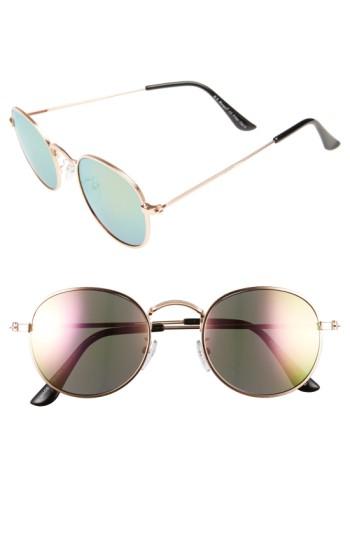 Women's A.j. Morgan Deliverance 50mm Sunglasses - Gold/ Pink Mirror