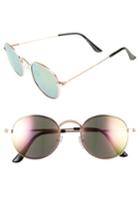 Women's A.j. Morgan Deliverance 50mm Sunglasses - Gold/ Pink Mirror