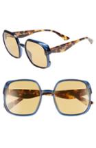 Women's Dior Nuance 56mm Square Sunglasses - Blue
