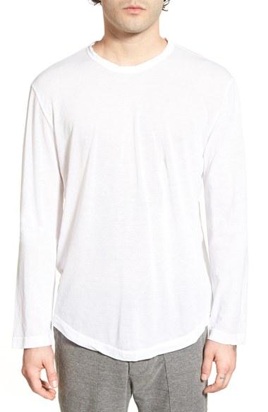 Men's James Perse Long Sleeve Crewneck T-shirt (xs) - White