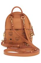 Mcm 'x-mini Stark Side Stud' Convertible Backpack - Brown