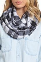 Women's Collection Xiix Plaid Infinity Scarf, Size - Black