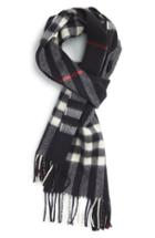 Men's Burberry Heritage Check Cashmere Scarf, Size - Blue