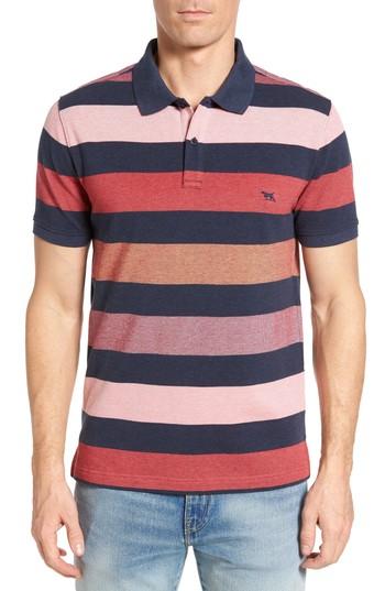Men's Rodd & Gunn Hutt Valley Stripe Pique Polo, Size - Red