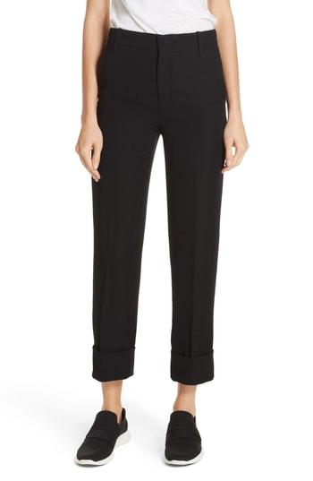 Women's Vince Cuffed Ankle Trousers - Black