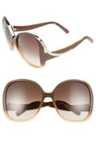 Women's Chloe Mandy 59mm Square Sunglasses - Gradient Brown/ Yellow