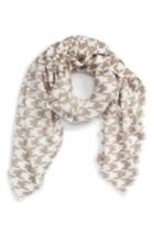 Women's La Double 7 Houndstooth Scarf