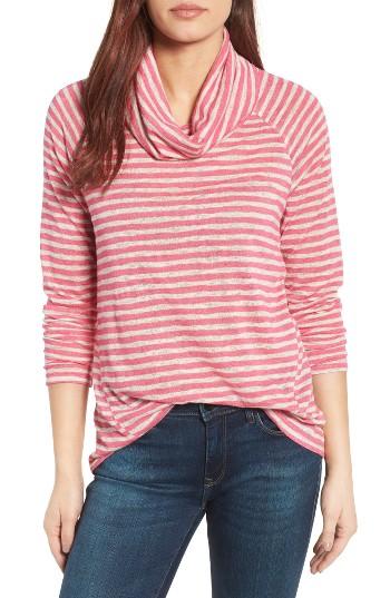 Women's Gibson Raglan Sleeve Cowl Neck Sweater - Red