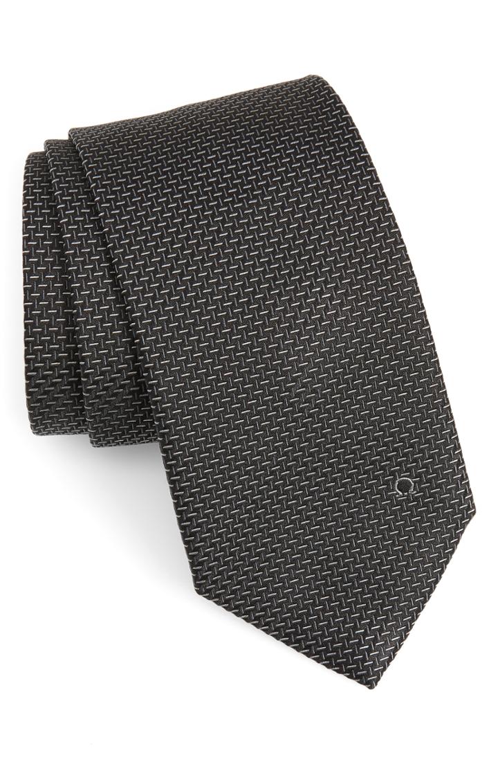 Men's Salvatore Ferragamo Eivissa Silk Tie, Size - Black