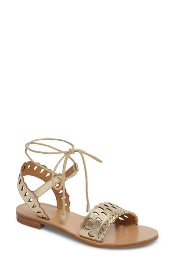 Women's Jack Rogers Ruby Perforated Sandal M - Metallic