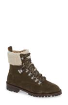 Women's Rebecca Minkoff Faux Shearling Cuff Hiking Boot .5 M - Green