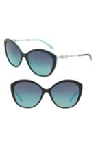 Women's Tiffany 57mm Cat Eye Sunglasses - Black/ Blue Gradient