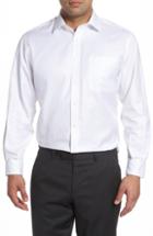 Men's Nordstrom Men's Shop Classic Fit Textured Dress Shirt - 35 - White
