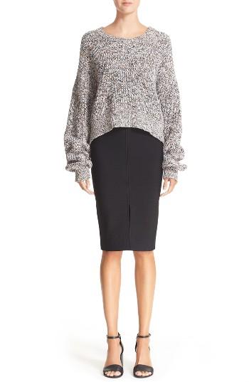 Women's T By Alexander Wang Crop Cotton Sweater
