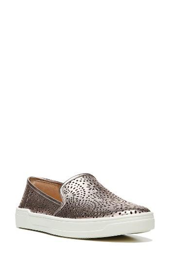 Women's Via Spiga Gavra Perforated Slip-on Sneaker .5 M - Metallic
