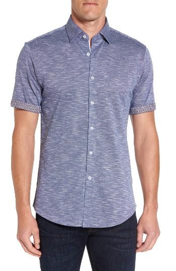 Men's Stone Rose Light Flame Short Sleeve Sport Shirt