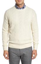 Men's Peter Millar Crown Wool Blend Fisherman Sweater, Size - Grey