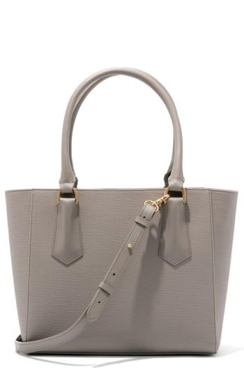 Dagne Dover 365 Signature Midi Faux Leather Tote - Grey