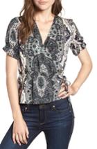 Women's Cupcakes And Cashmere Kabrina Print Top, Size - Blue
