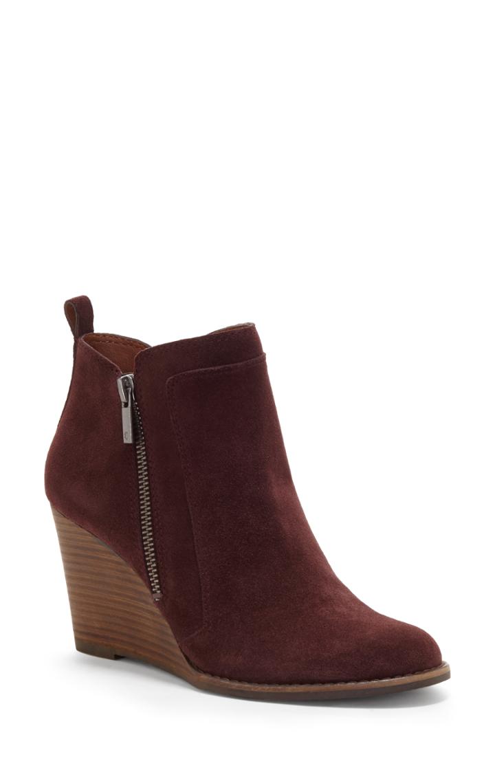 Women's Lucky Brand Yahir Wedge Bootie .5 M - Purple