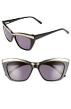 Women's Ted Baker London 54mm Rectangle Cat Eye Sunglasses - Black