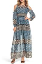 Women's Eliza J Cold Shoulder Maxi Dress - Blue