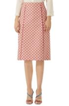 Women's Gucci Gg Print Canvas A-line Skirt Us / 36 It - Red