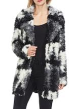 Women's Vince Camuto Marled Shaggy Faux Fur Jacket - Black