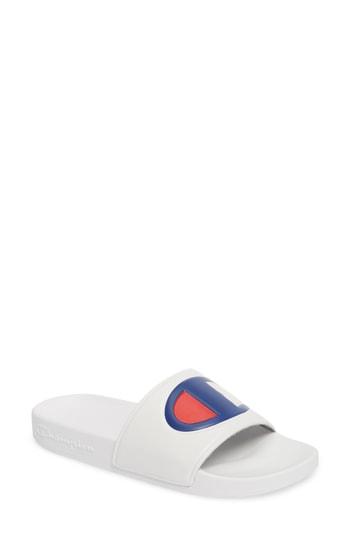 Women's Champion Slide Sandal M - White
