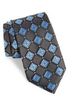 Men's Nordstrom Men's Shop France Geometric Silk Tie, Size - Black