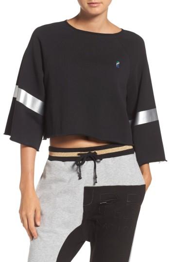 Women's P.e Nation Power Hitter Crop Sweatshirt - Black
