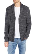 Men's Nordstrom Men's Shop Shawl Collar Cardigan, Size - Black