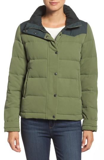 Women's Patagonia 'bivy' Water Repellent Down Jacket - Green