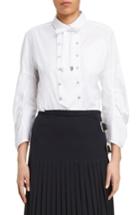 Women's Toga Double Breasted Bow Blouse Us / 40 Fr - White