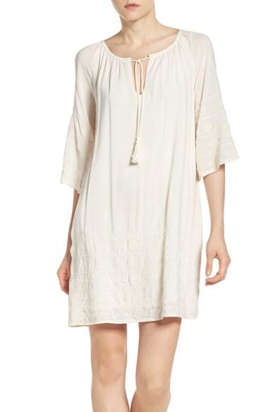 Women's Bb Dakota Kam Embroidered Dress - White