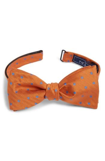 Men's The Tie Bar Jackson Dot Silk Bow Tie, Size - Orange