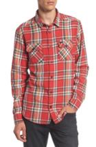 Men's Rvca Camino Plaid Flannel Shirt - Red