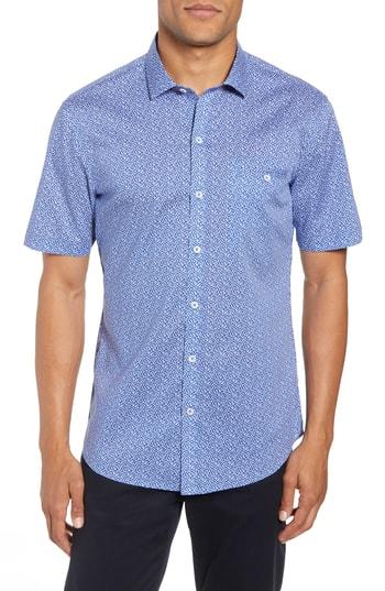 Men's Zachary Prell Prashant Fit Sport Shirt, Size Small - Blue