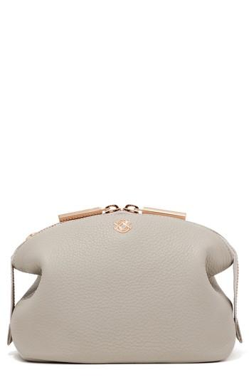 Dagne Dover Small Leather Pouch, Size - Bone