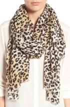 Women's Nordstrom Leopard Print Wrap, Size - Brown
