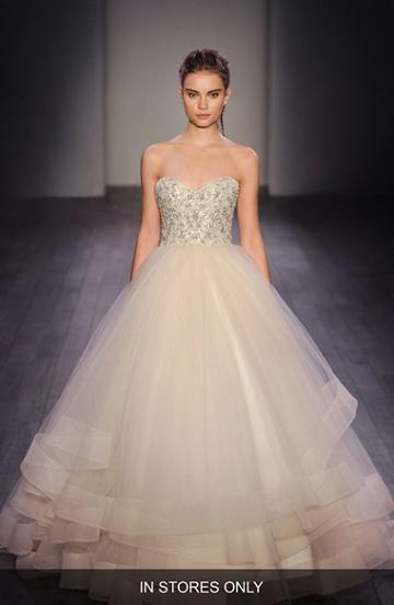 Women's Lazaro Embellished Strapless Organza & Tulle Ballgown