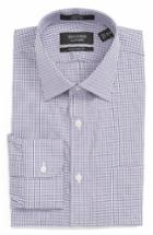 Men's Nordstrom Men's Shop Traditional Fit Non-iron Check Dress Shirt 32 - Purple