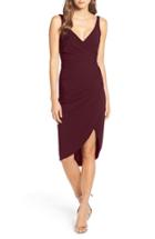 Women's Katie May Wrap Front Crepe Dress - Red