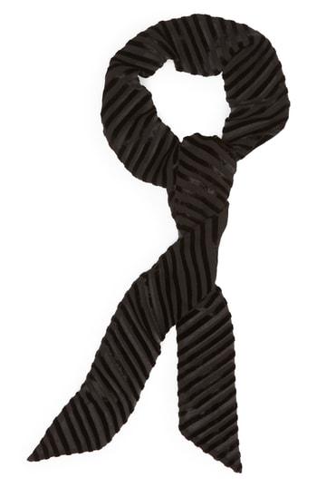 Women's Paige Burnout Velvet Stripe Skinny Scarf, Size - Black