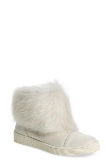 Women's Pedro Garcia Priya Genuine Shearling Sneaker Boot Us / 37eu - White
