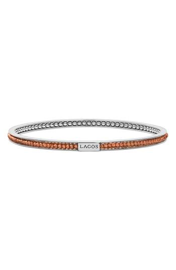 Women's Lagos Caviar Icon Hessonite Garnet Bead Bangle Bracelet