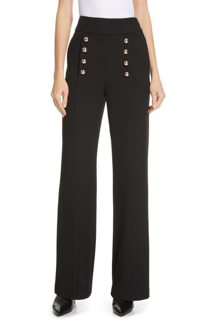 Women's Joie Ardina High Waist Wide Leg Sailor Pants - Black