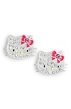 Women's Hello Kitty Crystal Stud Earrings